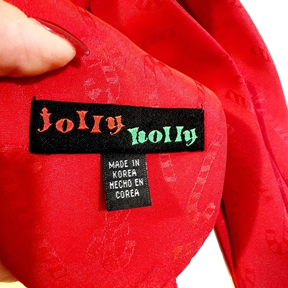 Jolly Holly Red Hollidays Christmas Snow Man Tie - Picture 3 of 8